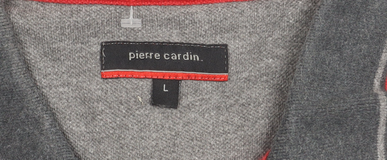 Pierre Cardin Men's Grey Polo L