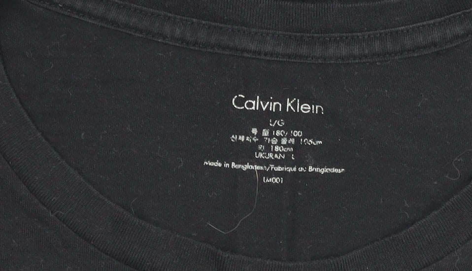 Mens UK Size L Calvin Klein Black  T-Shirt