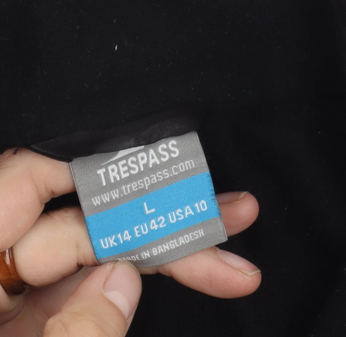 Unisex Adults UK Size L Trespass Black Basic Jacket