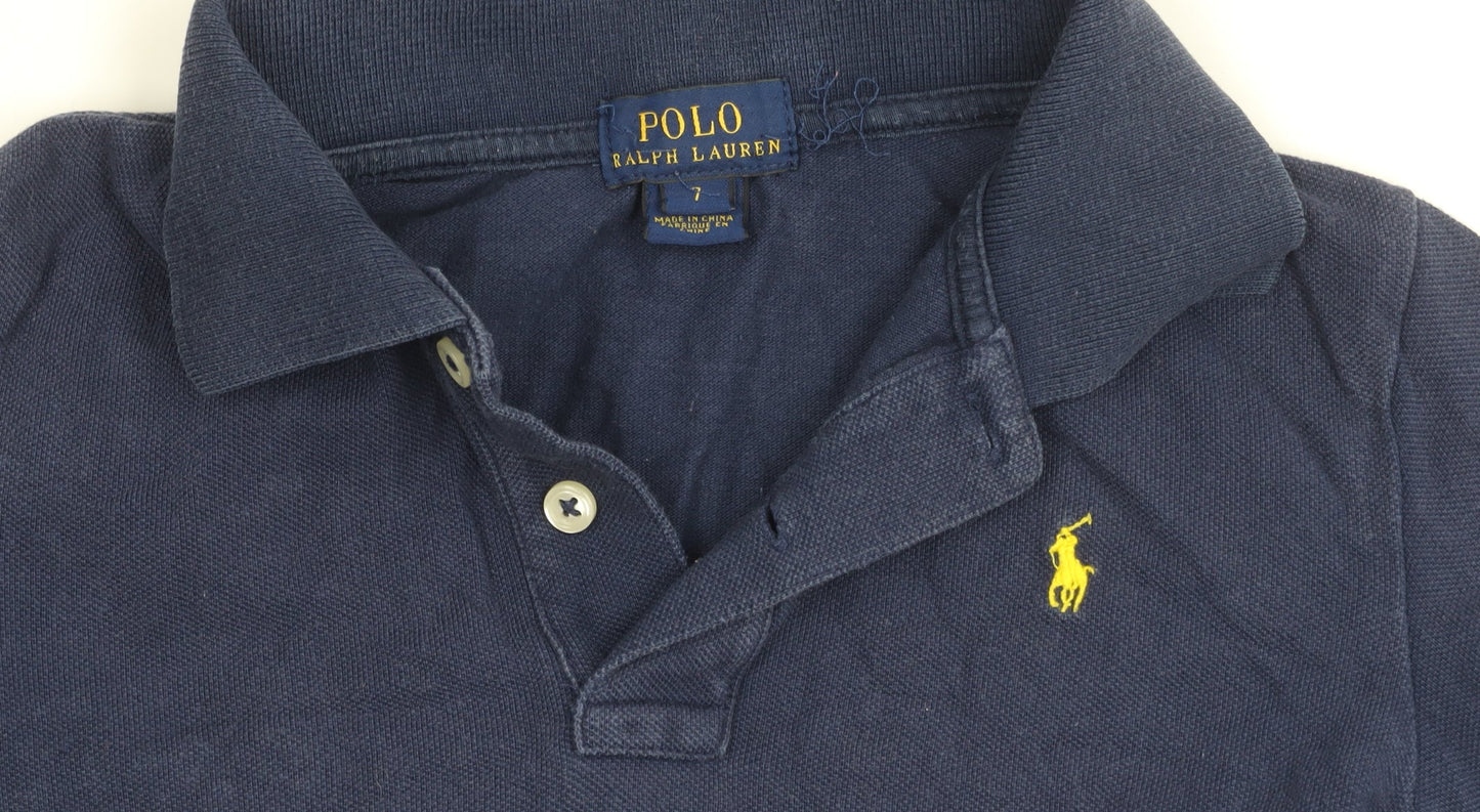 Ralph Lauren Boys Blue Polo Shirt, Size 7 Years