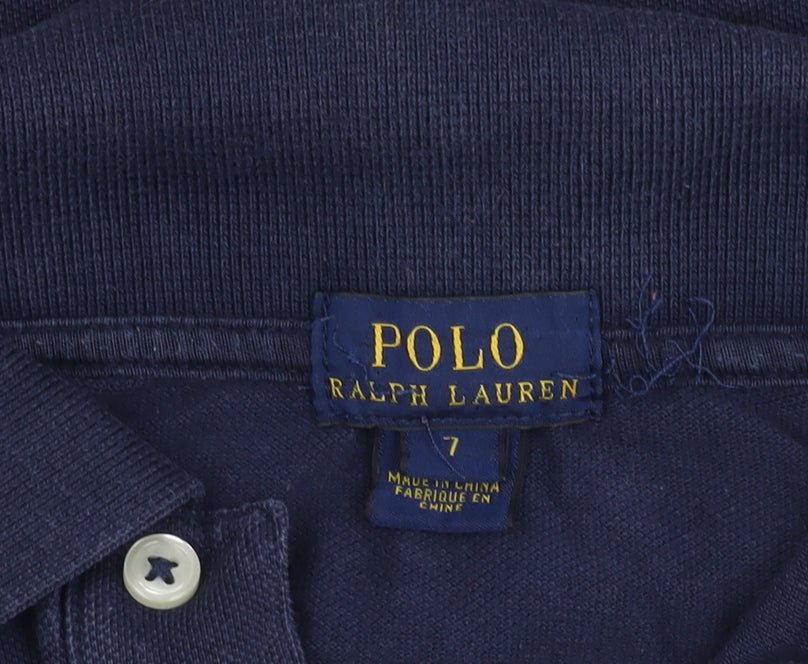 Ralph Lauren Boys Blue Polo Shirt, Size 7 Years