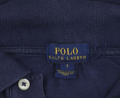 Ralph Lauren Boys Blue Polo Shirt, Size 7 Years