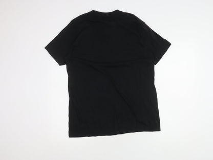 NASA Men's Black T-Shirt L Cotton Crew Neck Graphic