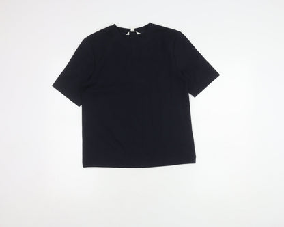 Womens UK Size 6 Marks and Spencer Black Basic T-Shirt