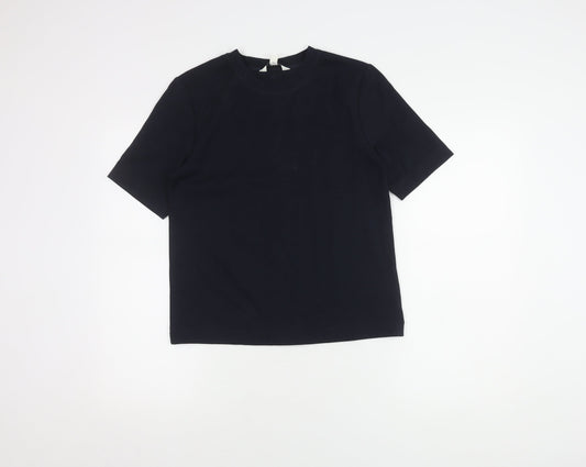 Womens UK Size 6 Marks and Spencer Black Basic T-Shirt