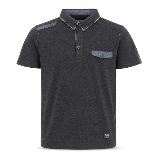 Haywire Boys' Grey Polo Shirt, Medium, Short Sleeve, Casual
