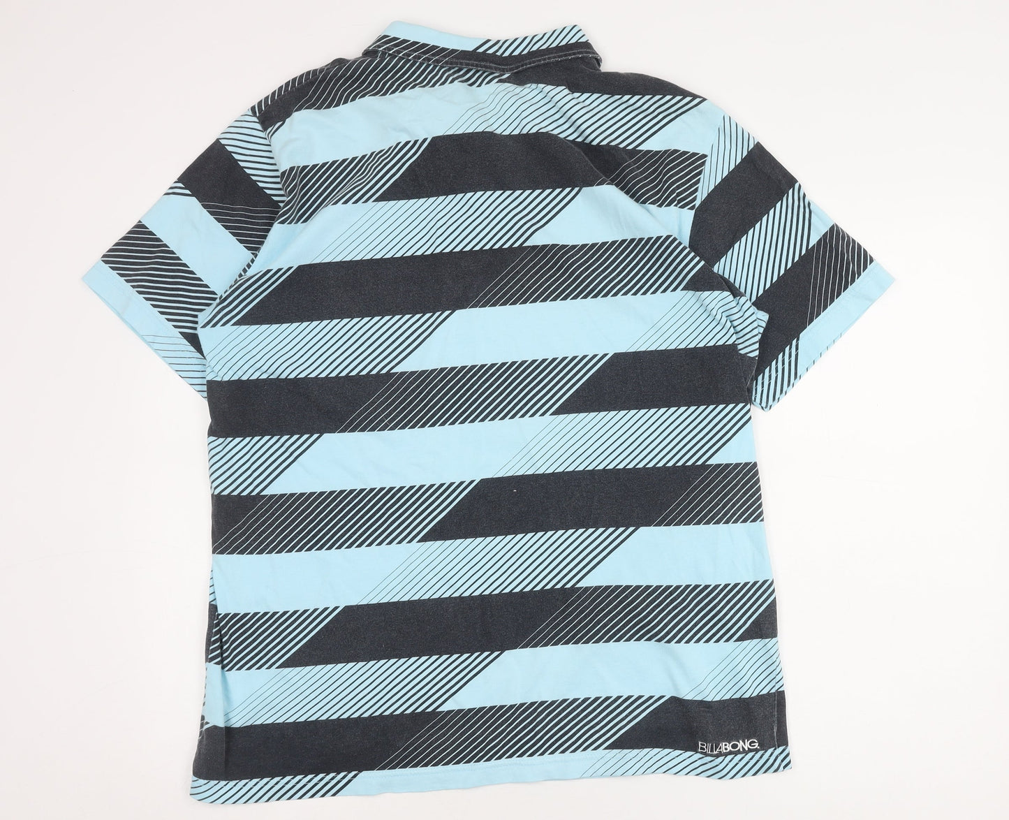 Billabong Men's Blue XL Striped Slim Fit Polo Shirt