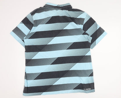 Billabong Men's Blue XL Striped Slim Fit Polo Shirt