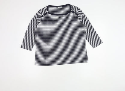 Womens UK Size 16 Viz-A-Viz Blue Basic T-Shirt