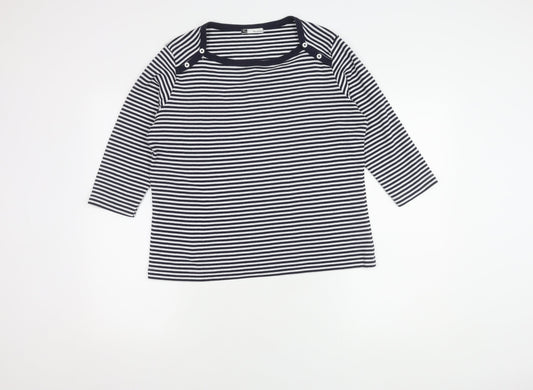 Womens UK Size 16 Viz-A-Viz Blue Basic T-Shirt