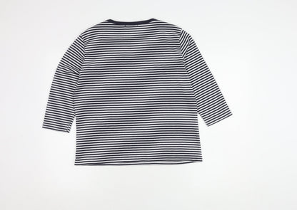 Womens UK Size 16 Viz-A-Viz Blue Basic T-Shirt