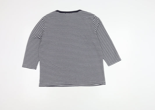 Womens UK Size 16 Viz-A-Viz Blue Basic T-Shirt