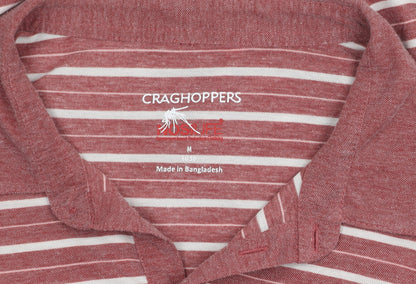 Craghoppers Men's Red Striped Polo Shirt M