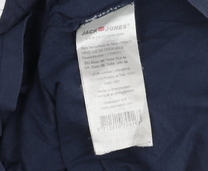 Mens UK Size M JACK & JONES Blue  T-Shirt