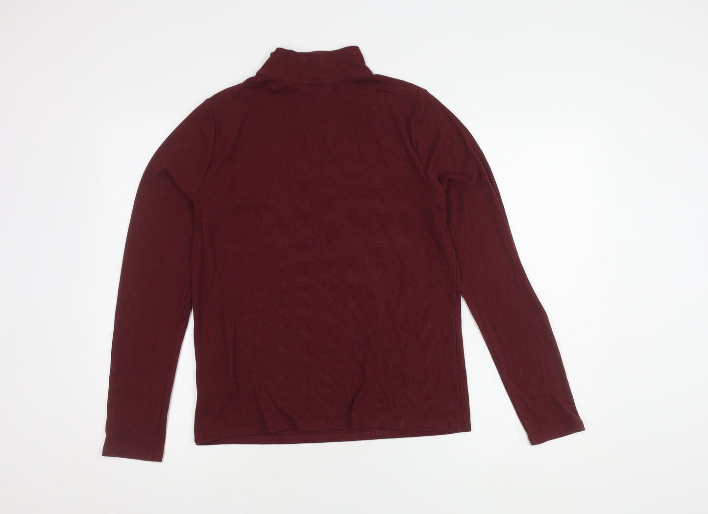 Womens UK Size M Lands' End Red Pullover Jumper