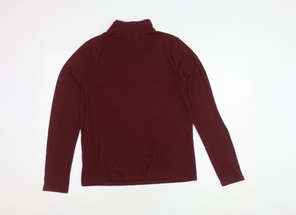 Womens UK Size M Lands' End Red Pullover Jumper