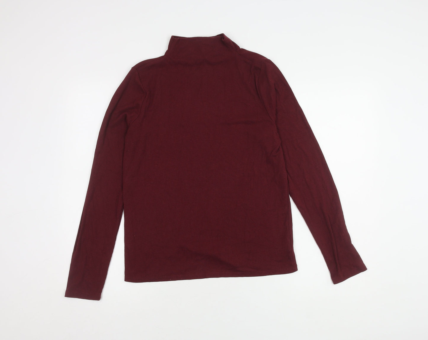 Womens UK Size M Lands' End Red Pullover Jumper