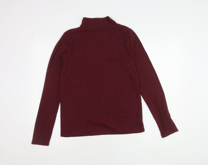 Womens UK Size M Lands' End Red Pullover Jumper