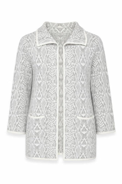 Womens UK Size XL David Emanuel Grey Cardigan Jumper