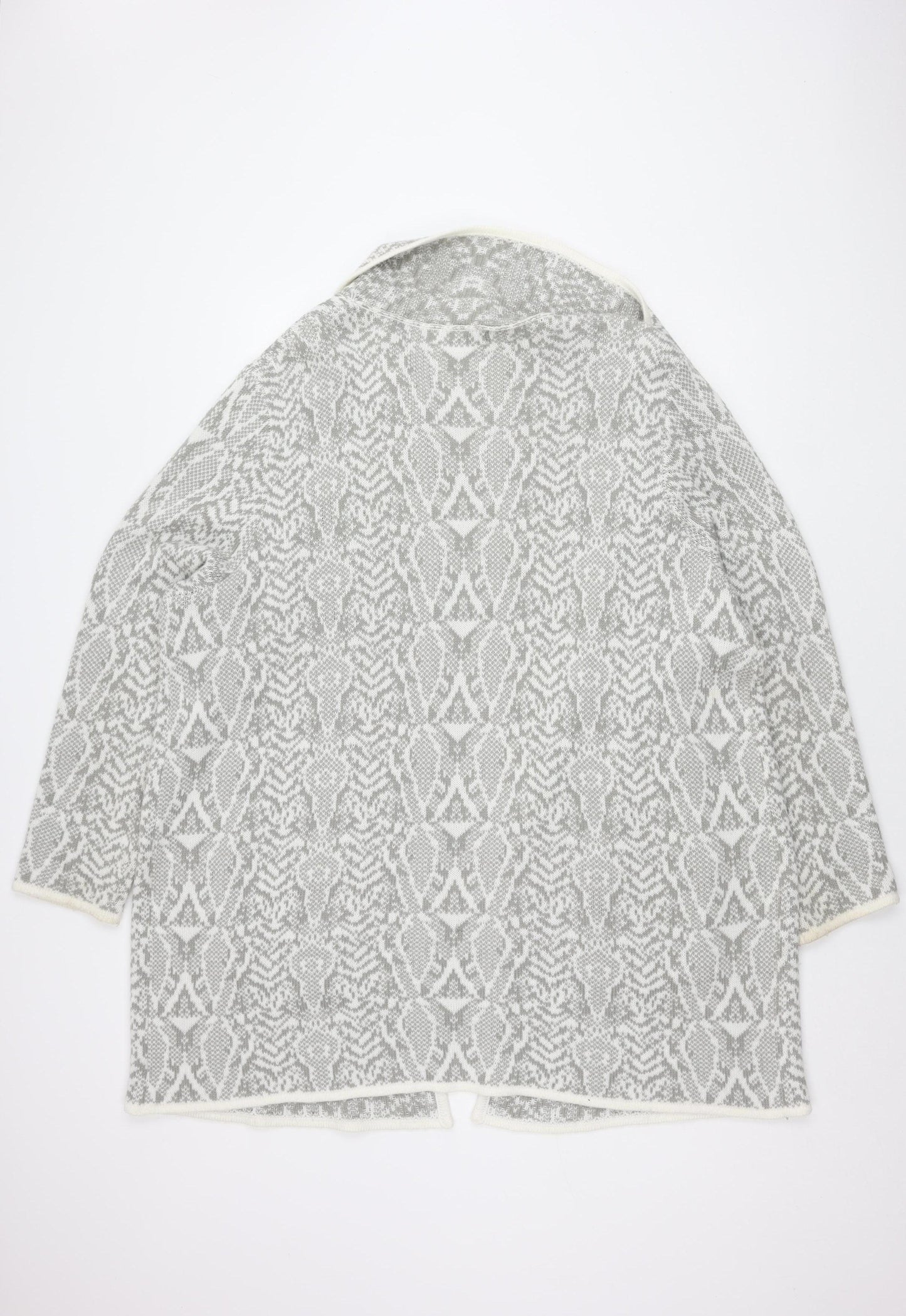 David Emanuel Women's Grey XL Open Front Cardigan Jumper