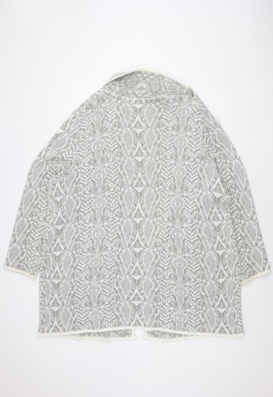 David Emanuel Women's Grey XL Open Front Cardigan Jumper