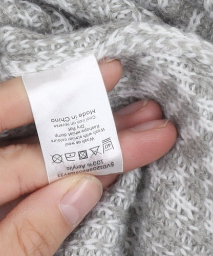 David Emanuel Women's Grey XL Open Front Cardigan Jumper