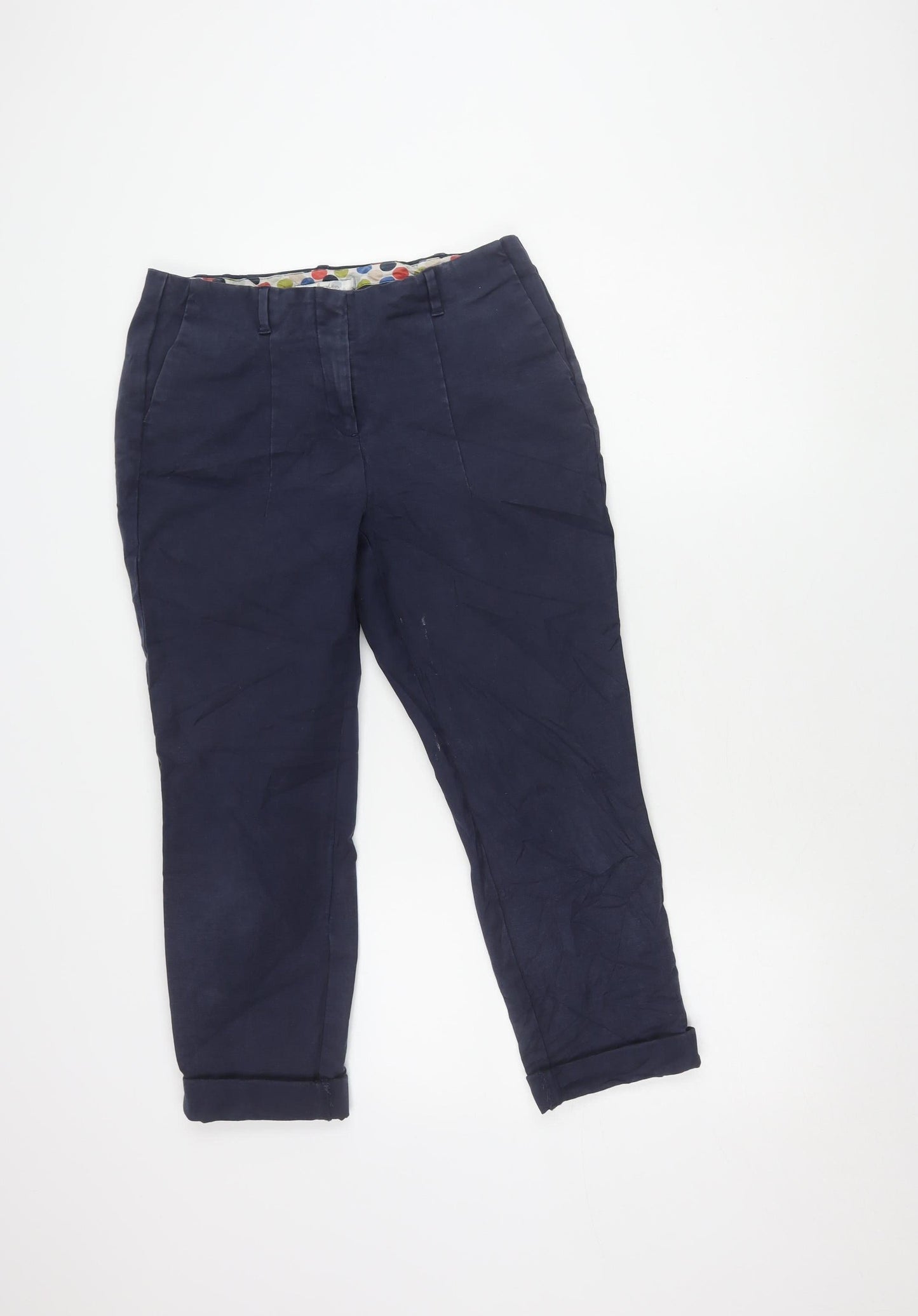 Boden Women's Blue Cotton Trousers Size 8