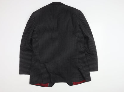 Austin Reed Men's Grey Striped Blazer, Size 42R