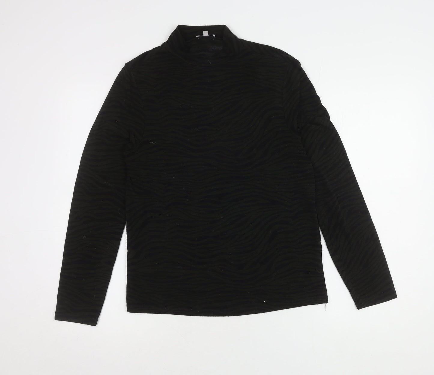 Womens UK Size 14 Sonder Studio Black Basic T-Shirt