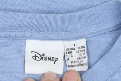 Disney Blue Cropped T-Shirt for Unisex Kids - Size 14+