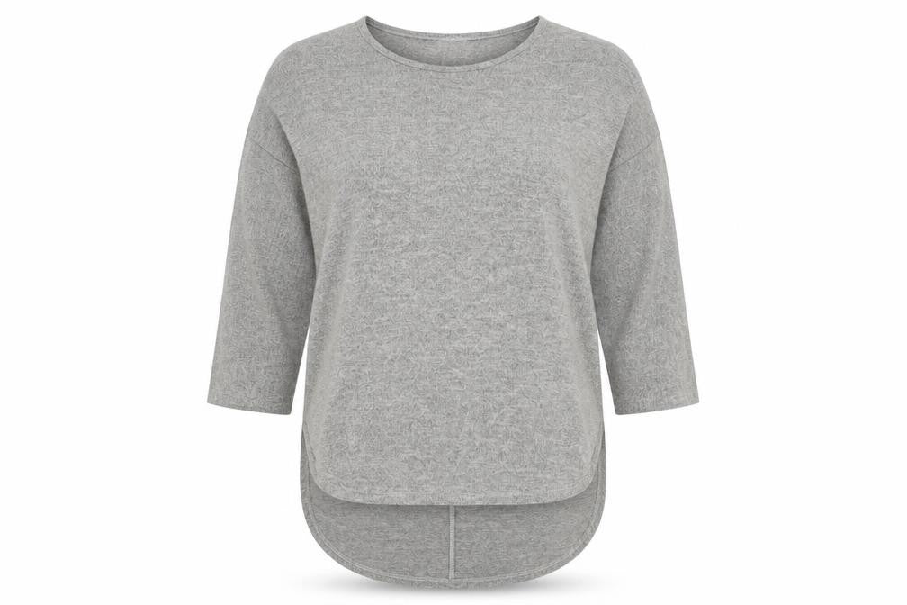 Womens UK Size 12 Apricot Grey Pullover Jumper