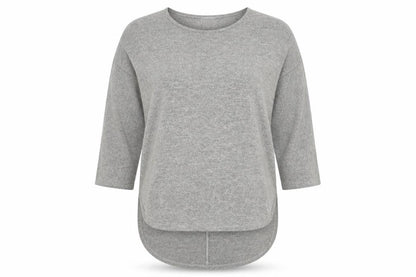 Womens UK Size 12 Apricot Grey Pullover Jumper