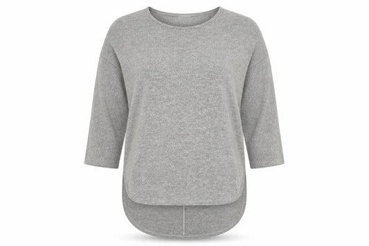 Womens UK Size 12 Apricot Grey Pullover Jumper