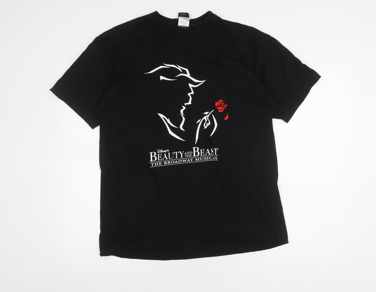Unisex Adults UK Size L Disney Black Basic T-Shirt