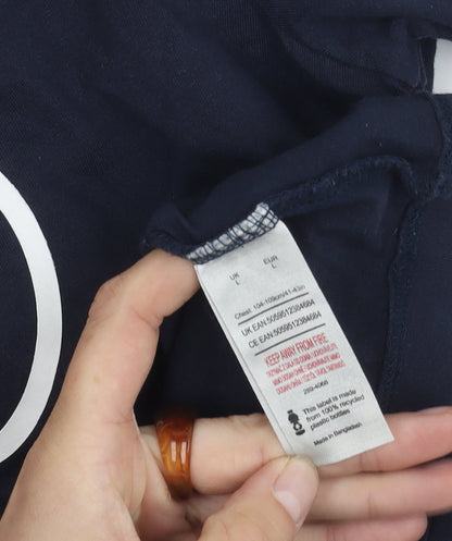 PlayStation Men's Blue L Graphic T-Shirt, Gamer Style