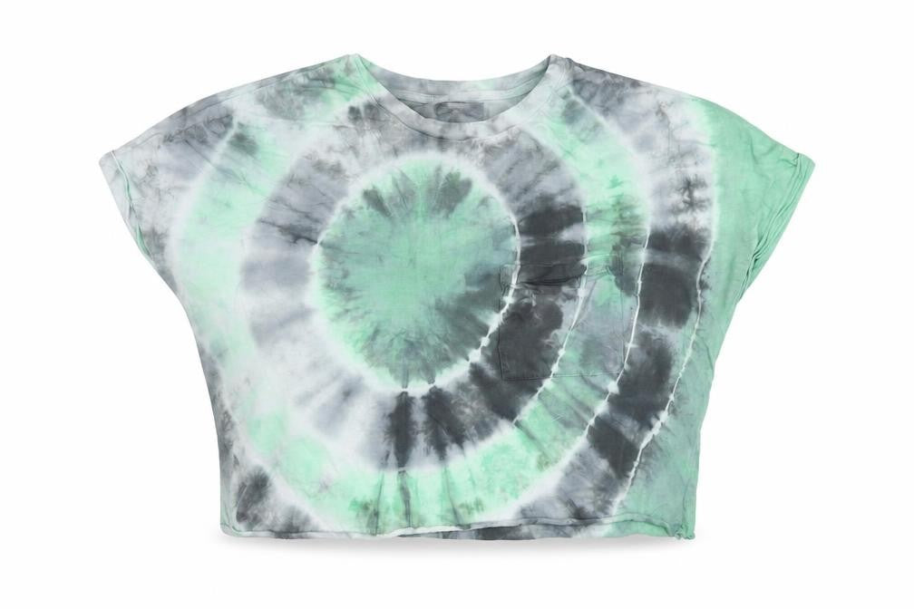 Womens UK Size L Bershka Multicoloured Cropped T-Shirt