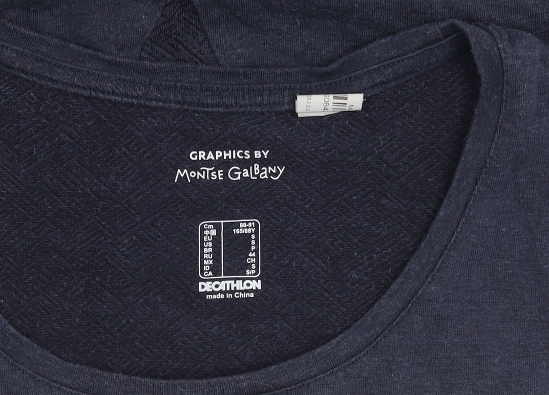 Decathlon Women's Blue Casual T-Shirt - Small