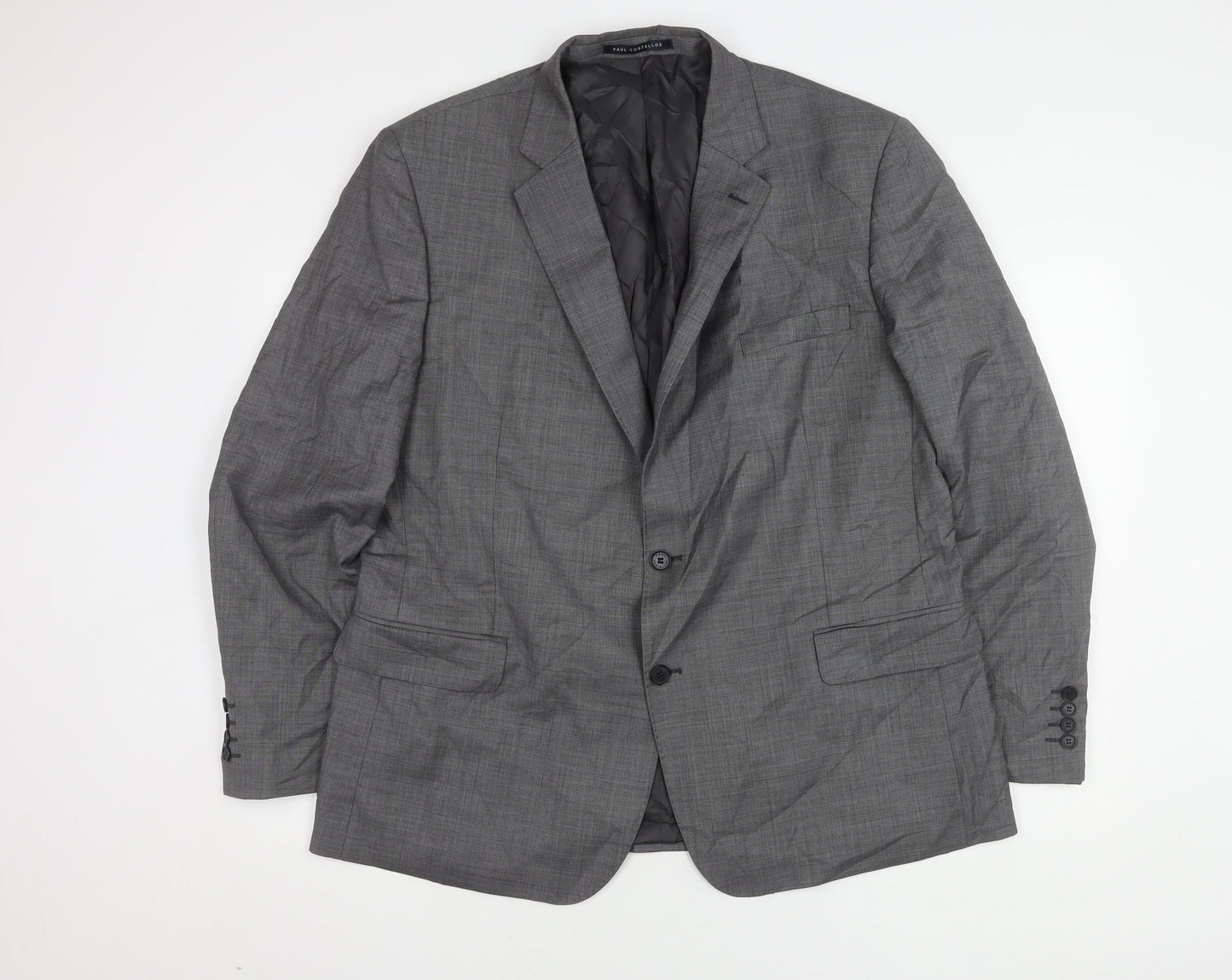Mens UK Size 46 Paul Costelloe Regular Grey Suit Jacket