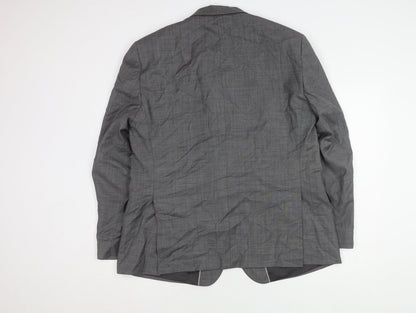 Mens UK Size 46 Paul Costelloe Regular Grey Suit Jacket