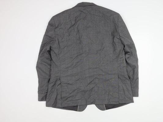 Mens UK Size 46 Paul Costelloe Regular Grey Suit Jacket