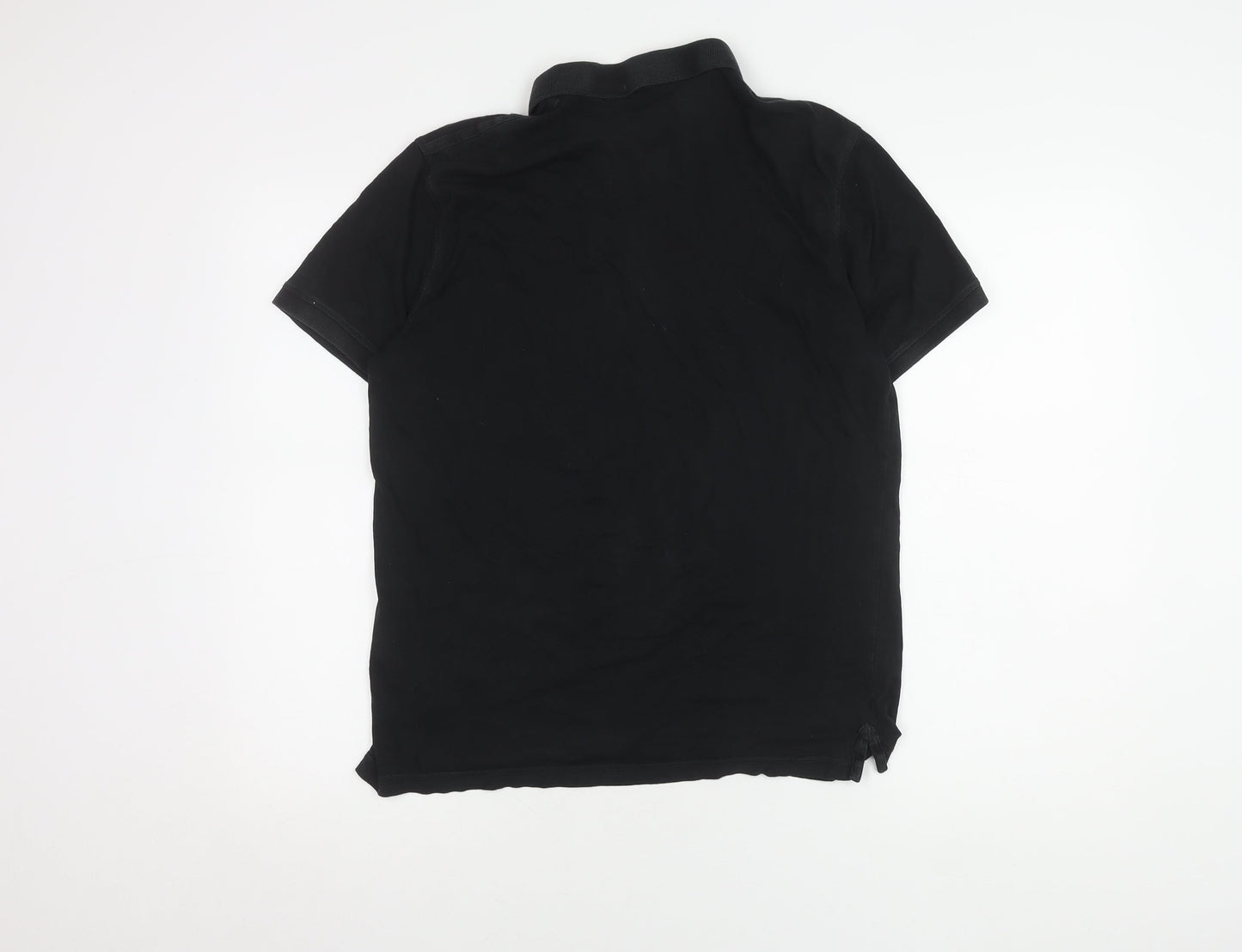 AllSaints Men's Black Medium Polo Shirt