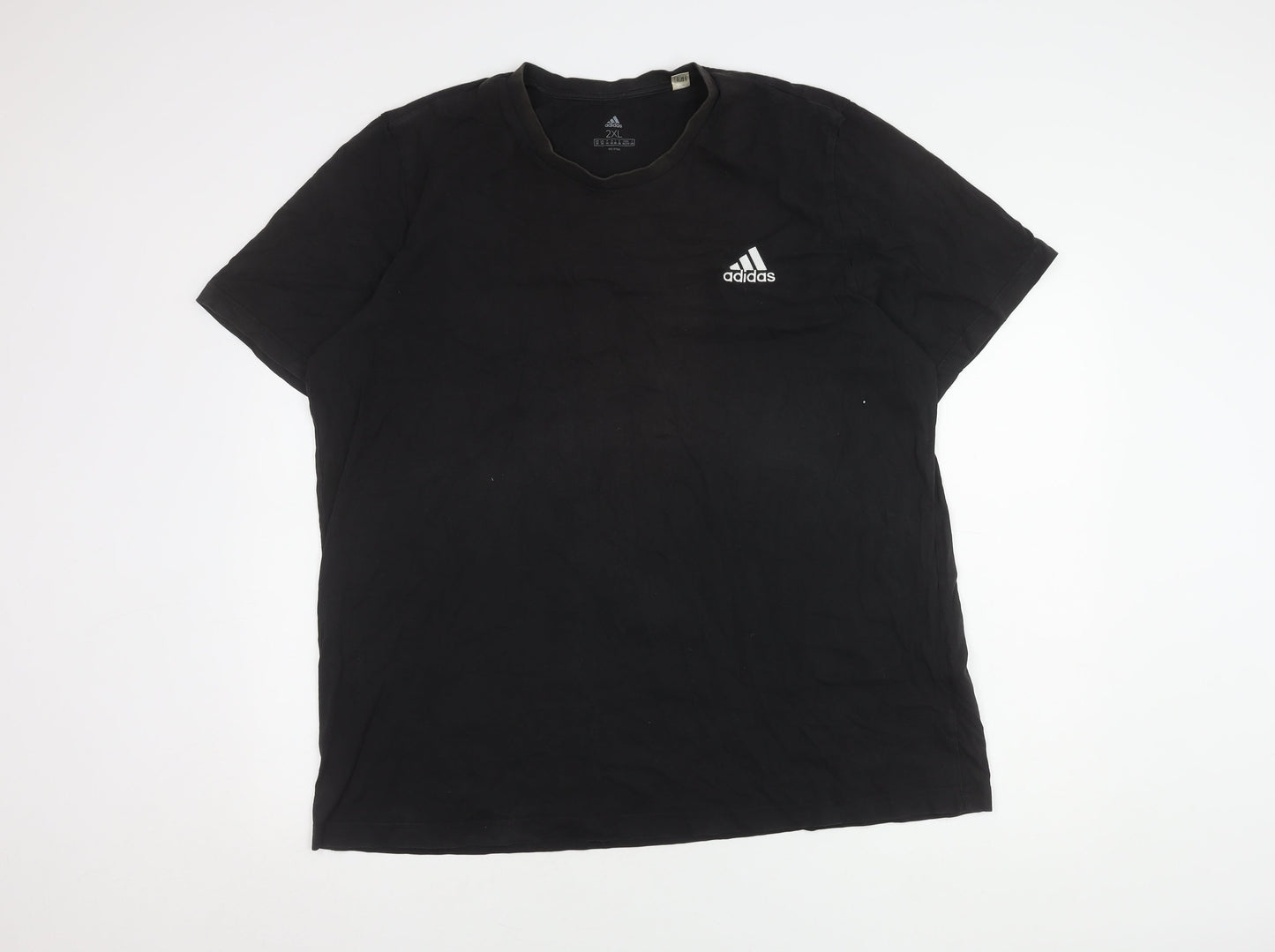 Adidas Men's Black 2XL T-Shirt, Short Sleeve, Crew Neck