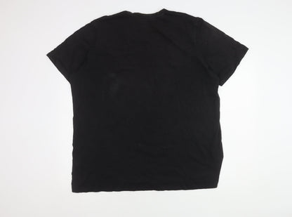 Adidas Men's Black 2XL T-Shirt, Short Sleeve, Crew Neck