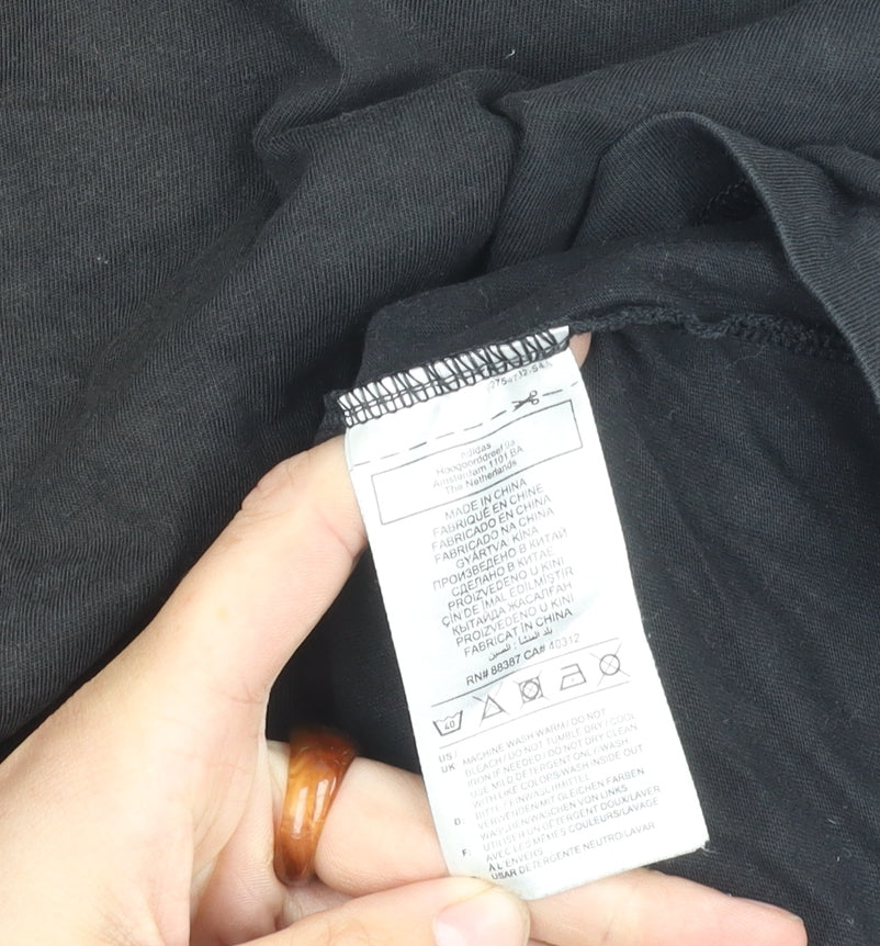 Adidas Men's Black 2XL T-Shirt, Short Sleeve, Crew Neck