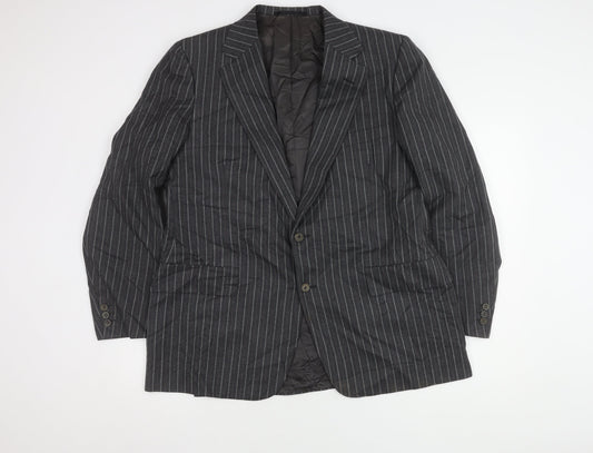 Chester Barrie Grey Men's 44 Regular Fit Wool & Silk Blazer