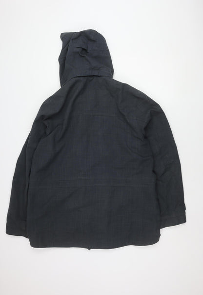 Mens UK Size L Iguana Blue Parka Coat