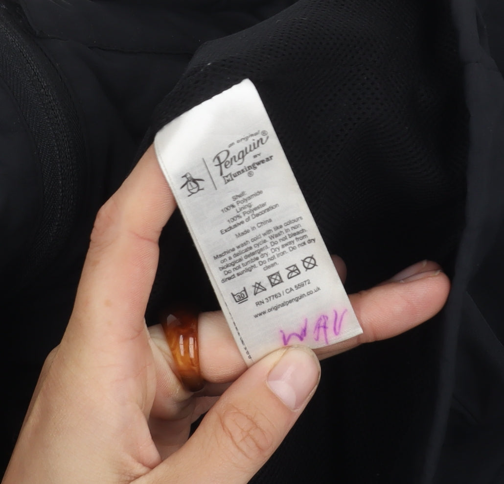 Mens UK Size S Penguin Black Basic Jacket