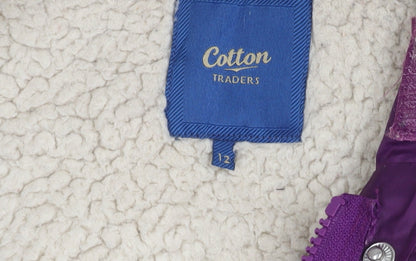 Cotton Traders Women's Purple Parka Size 12 Regular