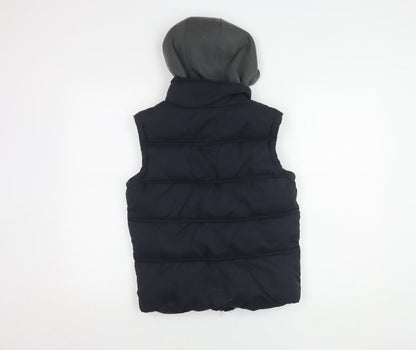 Wembley Boys Black Puffer Jacket 7-8 Years Hooded Winter
