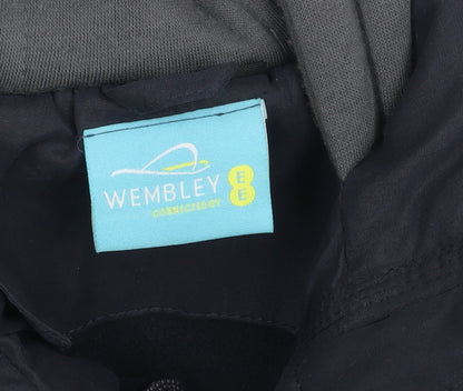Wembley Boys Black Puffer Jacket 7-8 Years Hooded Winter